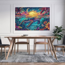 Tortue de mer Peinture sur toile sans cadre, impressions posters art mural pour déco maison chambre bureau
