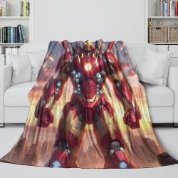 Avengers Iron Man Manta de Forro Polar Impresa en 3D Suave y Acogedora para Sofá Cama Oficina