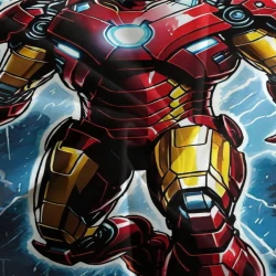 Avengers Iron Man Copripiumino Stampato 3D Morbido 3 Pezzi Biancheria da Letto per Ragazzi Ragazze