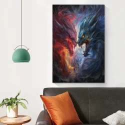maléfique Dragon Peinture sur toile sans cadre, impressions posters art mural pour déco maison chambre bureau