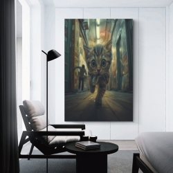 Dwarf Chat Peinture sur toile sans cadre, impressions posters art mural pour déco maison chambre bureau