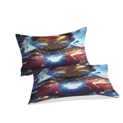 Avengers Iron Man Funda Nórdica Impresa en 3D Suave 3 Piezas Ropa de Cama para Niños Niñas