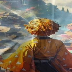 Tueur de démons: Demon Slayer Housse de Couette Imprimée 3D Douce 3 Pièces Literie Garçons Filles