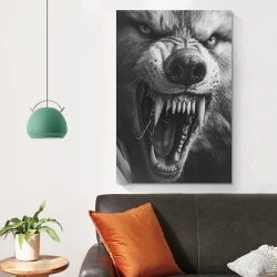 Loup Peinture sur toile sans cadre, impressions posters art mural pour déco maison chambre bureau