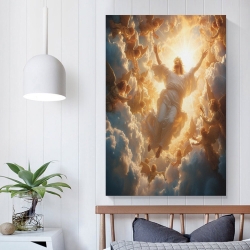 Dieu et Jésus Peinture sur toile sans cadre, impressions posters art mural pour déco maison chambre bureau