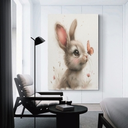 Lapin Petit lapin Peinture sur toile sans cadre, impressions posters art mural pour déco maison chambre bureau