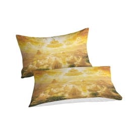 Bouddha Housse de Couette Imprimée 3D Douce 3 Pièces Literie Garçons Filles