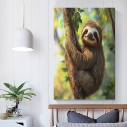 Paresseux Peinture sur toile sans cadre, impressions posters art mural pour déco maison chambre bureau