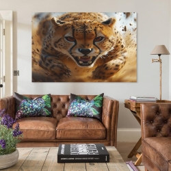 Léopard Peinture sur toile sans cadre, impressions posters art mural pour déco maison chambre bureau