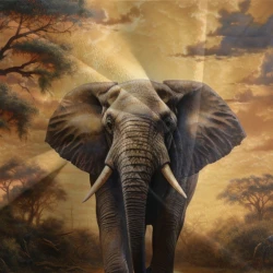 Éléphant Housse de Couette Imprimée 3D Douce 3 Pièces Literie Garçons Filles