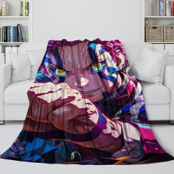 Tueur de démons: Demon Slayer Plaid en Polaire Imprimé 3D Couverture Douce Confortable pour Canapé Lit Bureau