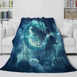 Dragon Plaid en Polaire Imprimé 3D Couverture Douce Confortable pour Canapé Lit Bureau
