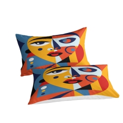 Art abstrait Housse de Couette Imprimée 3D Douce 3 Pièces Literie Garçons Filles