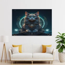 Gato Pintura en lienzo sin marco, impresiones de pósters arte pared para decoración hogar dormitorio oficina