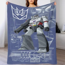 Transformers Megatron Plaid en Polaire Imprimé 3D Couverture Douce Confortable pour Canapé Lit Bureau