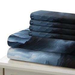 Voilier Housse de Couette Imprimée 3D Douce 3 Pièces Literie Garçons Filles
