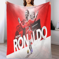 Cristiano Ronaldo Plaid en Polaire Imprimé 3D Couverture Douce Confortable pour Canapé Lit Bureau