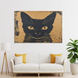 Siamese Gato Pintura en lienzo sin marco, impresiones de pósters arte pared para decoración hogar dormitorio oficina