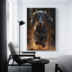 Perro Pintura en lienzo sin marco, impresiones de pósters arte pared para decoración hogar dormitorio oficina