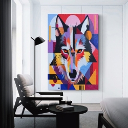 Loup Peinture sur toile sans cadre, impressions posters art mural pour déco maison chambre bureau