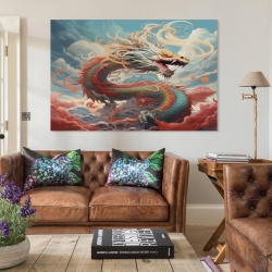 oriental Dragon Peinture sur toile sans cadre, impressions posters art mural pour déco maison chambre bureau