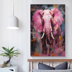 Éléphant Peinture sur toile sans cadre, impressions posters art mural pour déco maison chambre bureau