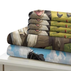 Border Collie Housse de Couette Imprimée 3D Douce 3 Pièces Literie Garçons Filles