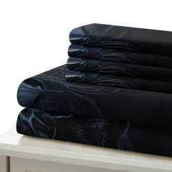 Panthère noire Housse de Couette Imprimée 3D Douce 3 Pièces Literie Garçons Filles