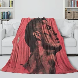 Cristiano Ronaldo Plaid en Polaire Imprimé 3D Couverture Douce Confortable pour Canapé Lit Bureau