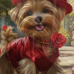 Yorkshire Terrier Housse de Couette Imprimée 3D Douce 3 Pièces Literie Garçons Filles
