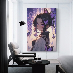 Tueur de démons: Demon Slayer Peinture sur toile sans cadre, impressions posters art mural pour déco maison chambre bureau