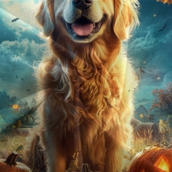 Golden Retriever Housse de Couette Imprimée 3D Douce 3 Pièces Literie Garçons Filles
