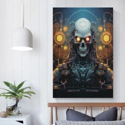 Crâne Peinture sur toile sans cadre, impressions posters art mural pour déco maison chambre bureau