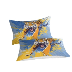 Tigre Housse de Couette Imprimée 3D Douce 3 Pièces Literie Garçons Filles