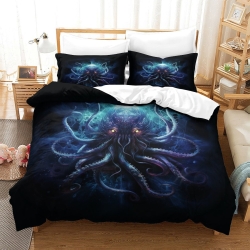 Mythe de l'horreur Cthulhu Housse de Couette Imprimée 3D Douce 3 Pièces Literie Garçons Filles