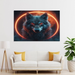 Loup Peinture sur toile sans cadre, impressions posters art mural pour déco maison chambre bureau