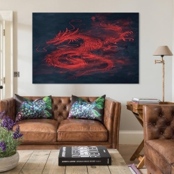 Dragon Peinture sur toile sans cadre, impressions posters art mural pour déco maison chambre bureau