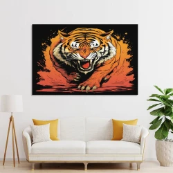 Tigre Peinture sur toile sans cadre, impressions posters art mural pour déco maison chambre bureau