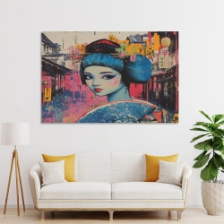 Art graffiti japonais Peinture sur toile sans cadre, impressions posters art mural pour déco maison chambre bureau