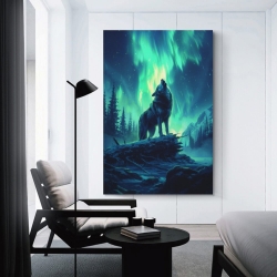 Colorful Loup Peinture sur toile sans cadre, impressions posters art mural pour déco maison chambre bureau