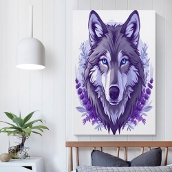 Loup Peinture sur toile sans cadre, impressions posters art mural pour déco maison chambre bureau