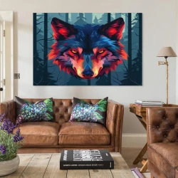 Lupo Pittura su tela senza cornice, stampe di poster arte murale per arredo casa camera ufficio