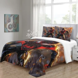 Avengers Spider Man Housse de Couette Imprimée 3D Douce 3 Pièces Literie Garçons Filles