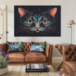 Chat Peinture sur toile sans cadre, impressions posters art mural pour déco maison chambre bureau