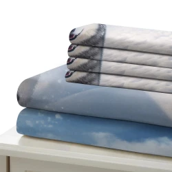 Husky Housse de Couette Imprimée 3D Douce 3 Pièces Literie Garçons Filles
