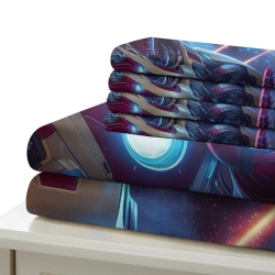 Avengers Iron Man Funda Nórdica Impresa en 3D Suave 3 Piezas Ropa de Cama para Niños Niñas