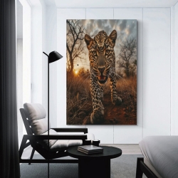 Léopard Peinture sur toile sans cadre, impressions posters art mural pour déco maison chambre bureau