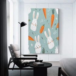 Lapin Petit lapin Peinture sur toile sans cadre, impressions posters art mural pour déco maison chambre bureau