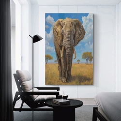 Éléphant Peinture sur toile sans cadre, impressions posters art mural pour déco maison chambre bureau