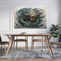 oriental Dragon Peinture sur toile sans cadre, impressions posters art mural pour déco maison chambre bureau